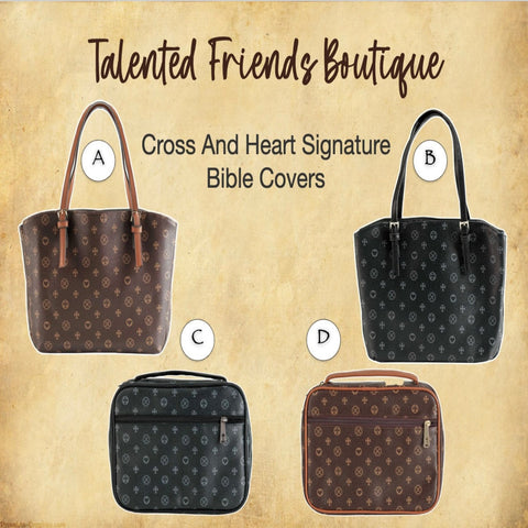 Cross and Heart Bible Covers