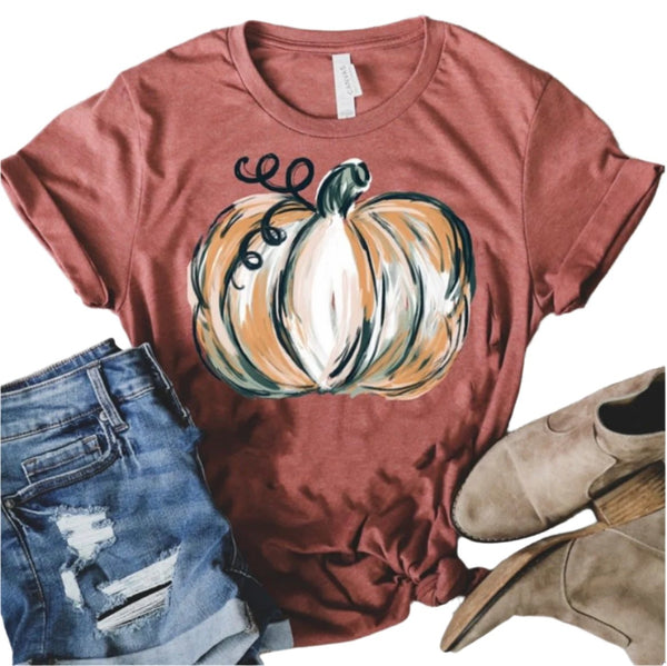 Watercolor Fall Pumpkin T-shirt