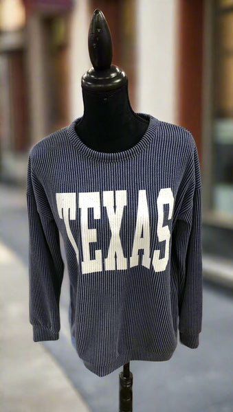 Miss Every Time Corded Texas Shirt - Navy